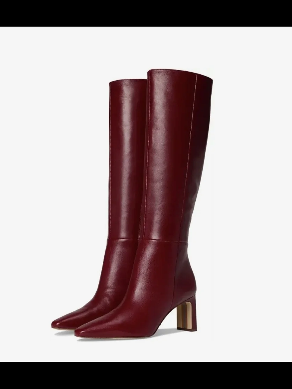 SAM EDELMAN Sylvia Cabernet Red Knee High Boots Womens Size 7.5